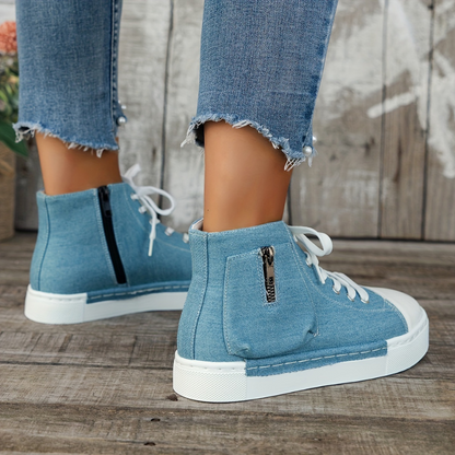 Olivia™ | Orthopedische Hoge Sneakers met spijkerstof