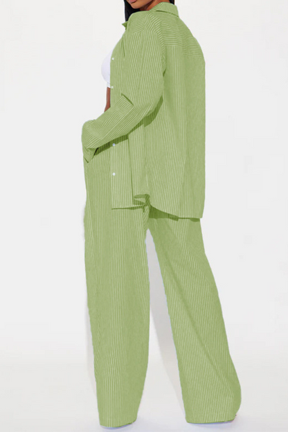 Tessa™ | Gestreepte Comfortabele Tweedelige Set