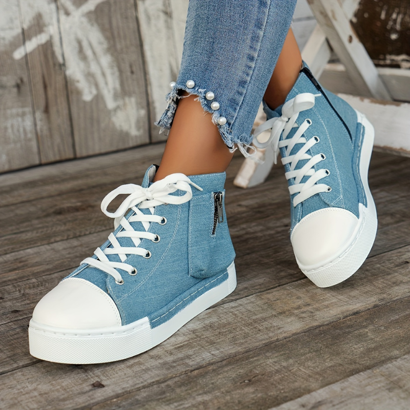 Olivia™ | Orthopedische Hoge Sneakers met spijkerstof