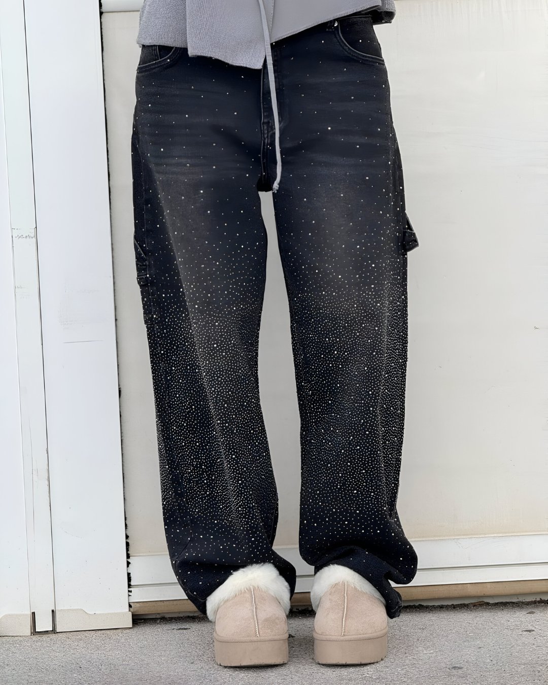 Loua™ | Denim Jeans met Sterrenstof