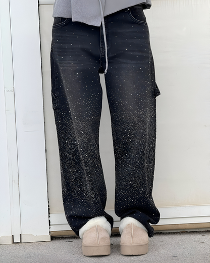 Loua™ | Denim Jeans met Sterrenstof