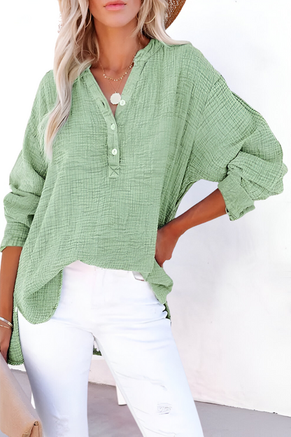 Luzia™ | Comfortabele katoenen blouse met verfijnde afwerking