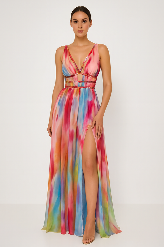 Stella™ | Kleurrijke Maxi-jurk