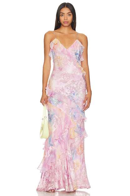 Annabel™ | Elegante Bloemen Maxi-jurk