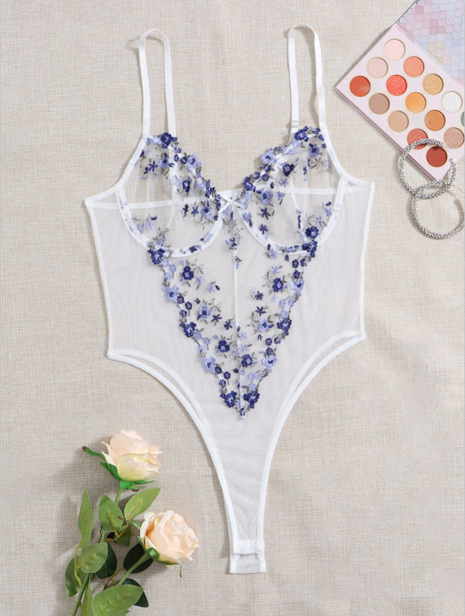 Julie™ | Body mit bestickten Schmetterlingen