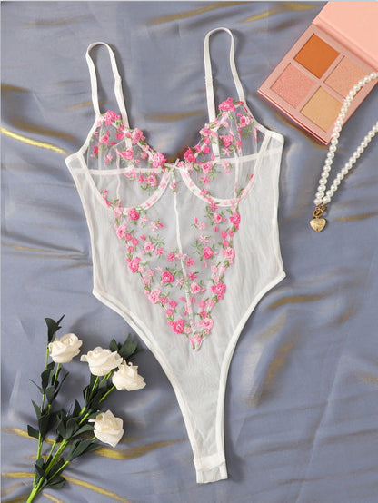 Julie™ | Body mit bestickten Schmetterlingen