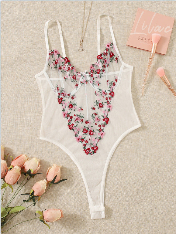 Julie™ | Body mit bestickten Schmetterlingen