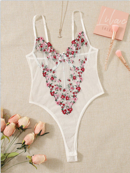 Julie™ | Body mit bestickten Schmetterlingen