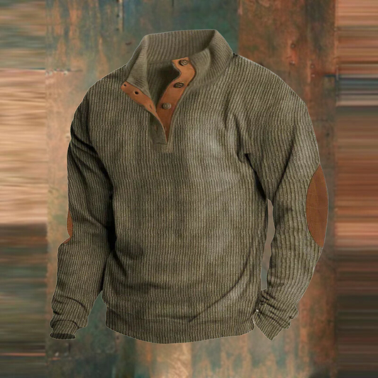 Casual sweatshirt met opstaande kraag en lange mouwen