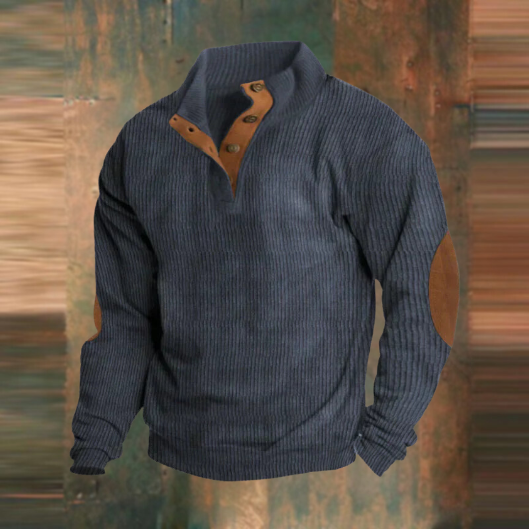 Casual sweatshirt met opstaande kraag en lange mouwen