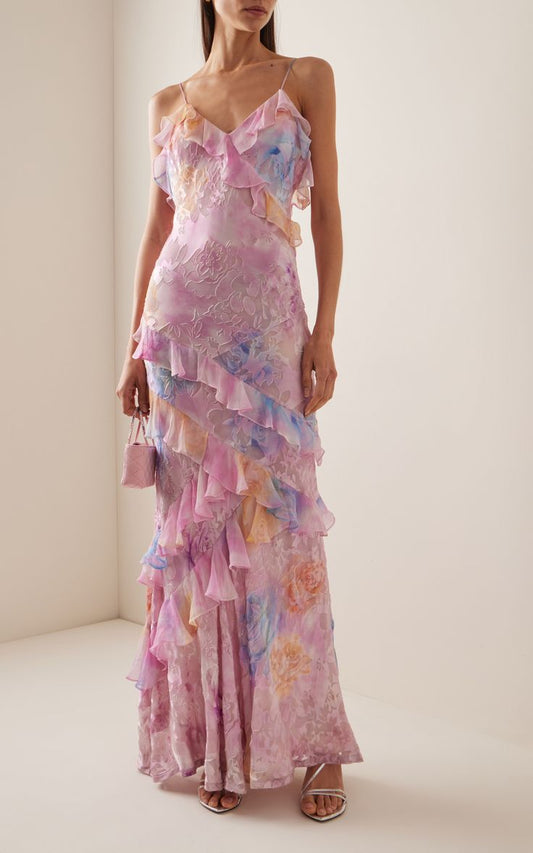 Annabel™ | Elegante Bloemen Maxi-jurk