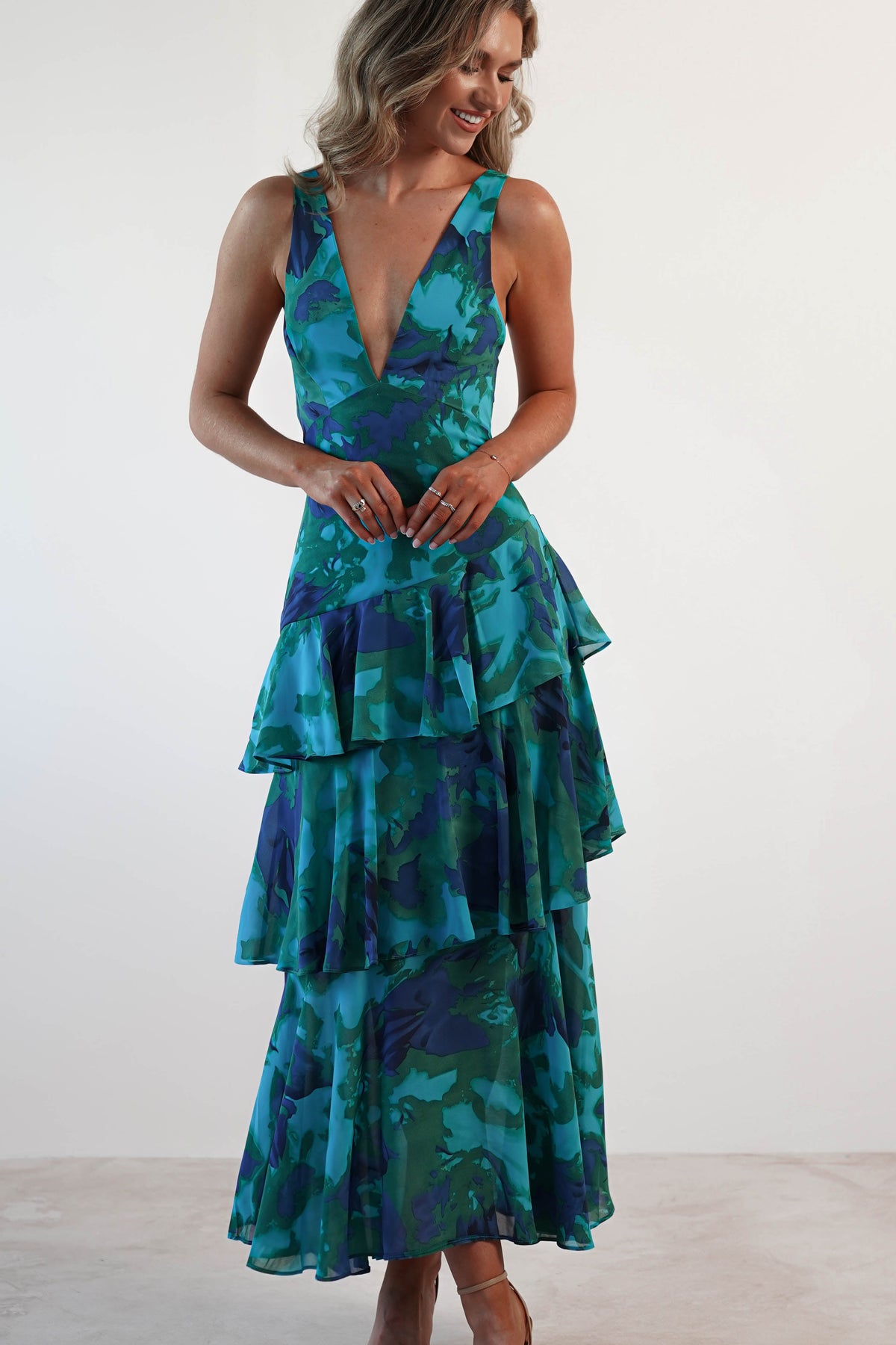 Merel™ | Bloemen Maxi-jurk