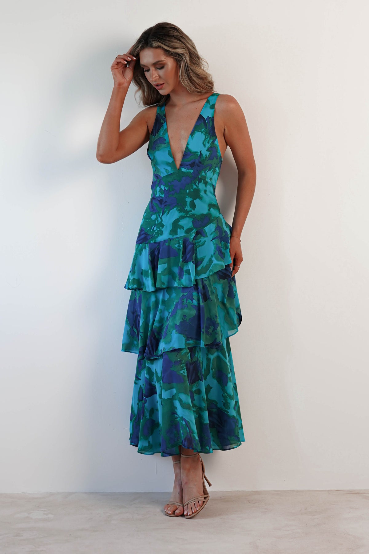 Merel™ | Bloemen Maxi-jurk