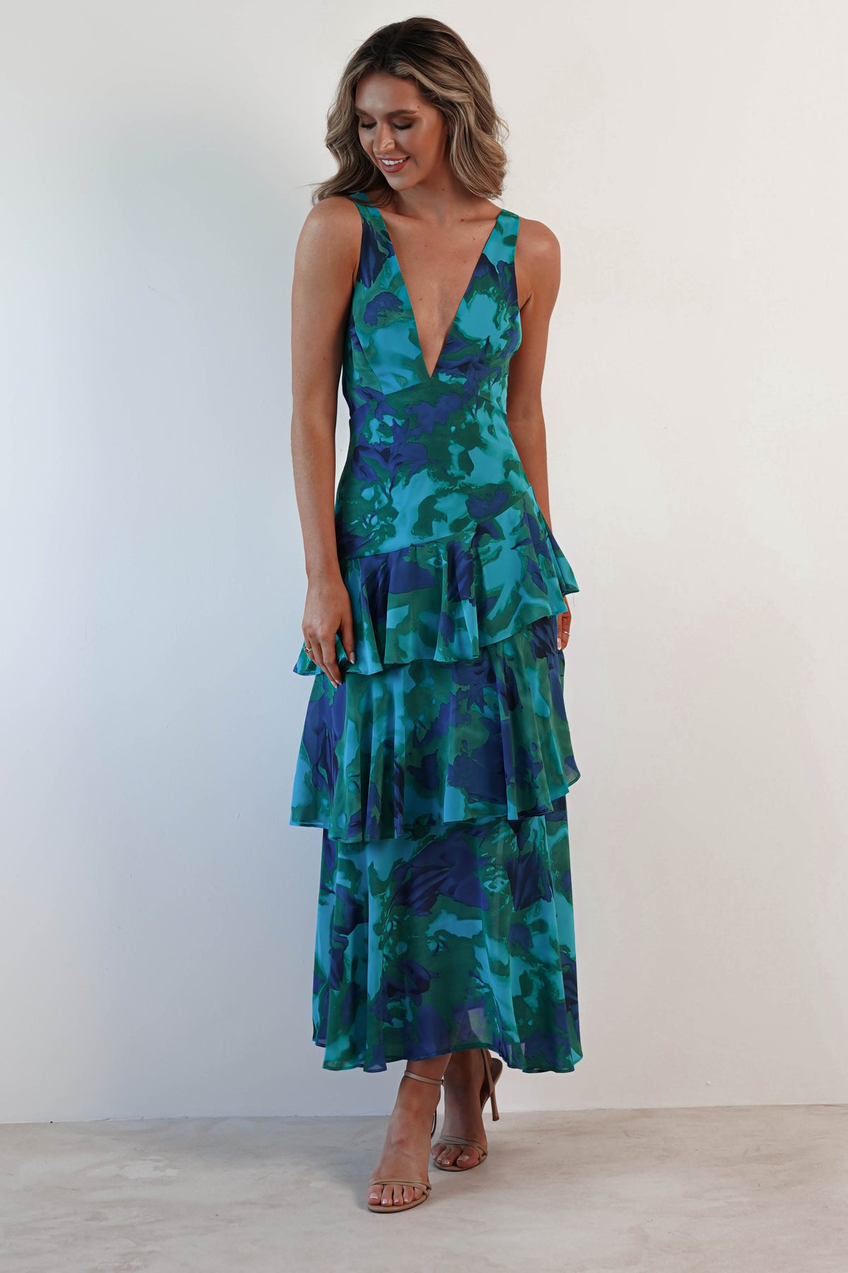 Merel™ | Bloemen Maxi-jurk