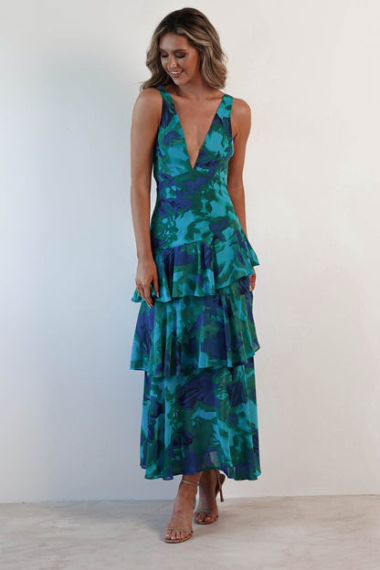 Merel™ | Bloemen Maxi-jurk
