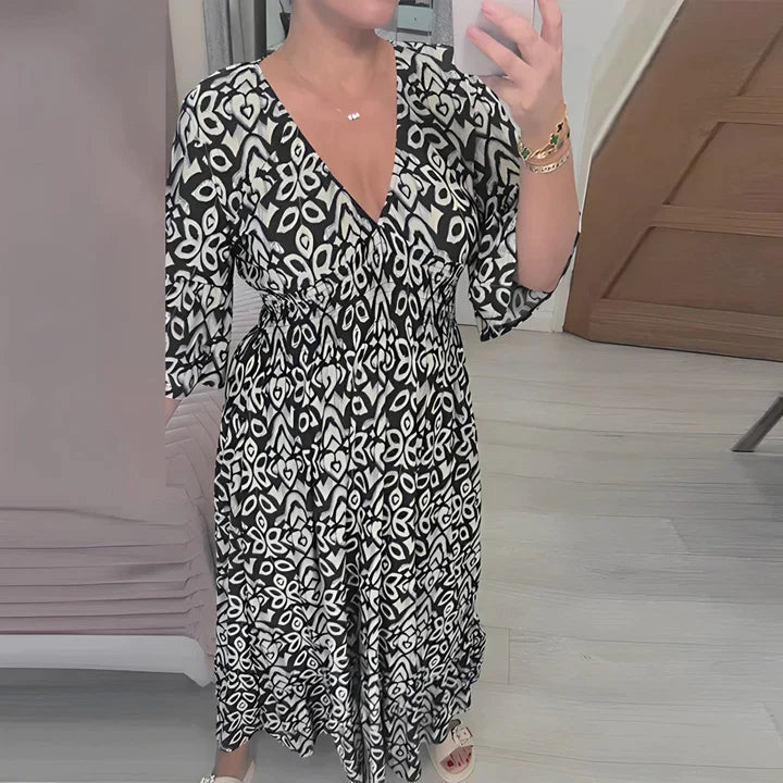 Myrthe™ | Boho Chic V-hals Jurk