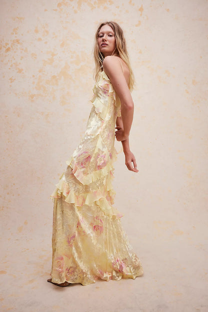 Annabel™ | Elegante Bloemen Maxi-jurk