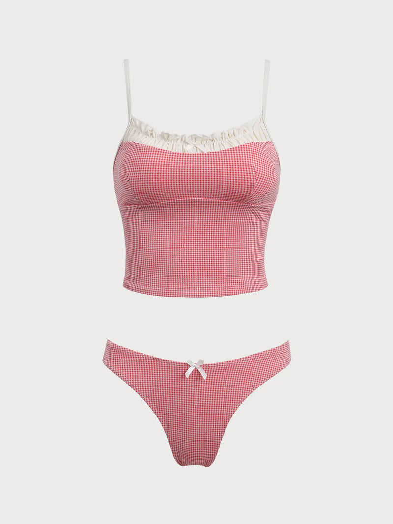 Maud™ | Geruit Vintage Tankini Set