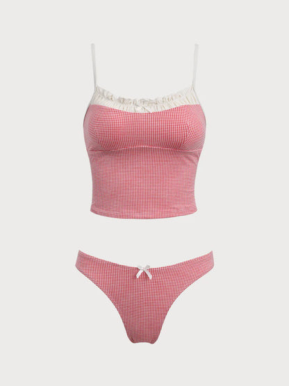 Maud™ | Geruit Vintage Tankini Set